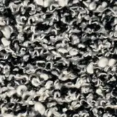 Woven fabric texture, off-white and black speckled pattern, looped fiber construction with raised and recessed areas, fabric code h 631.